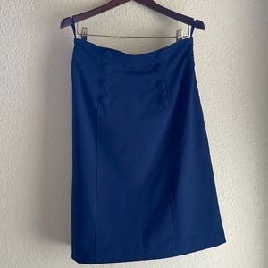 Chadwick’s blue skirt